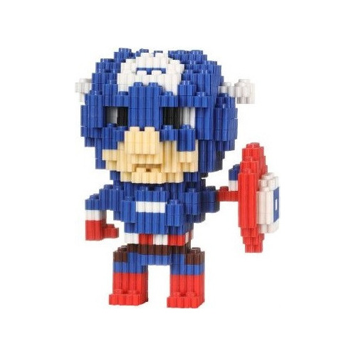 Mini Bloques Capitán América Figura 3d Armable