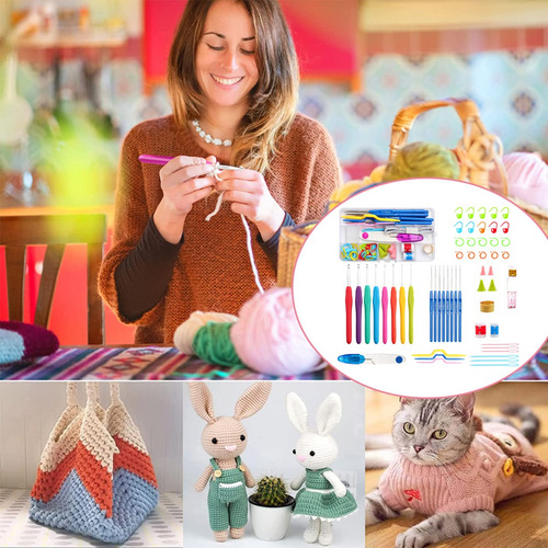 Kit 53 Piezas Ganchos Crochet Ergonómicos