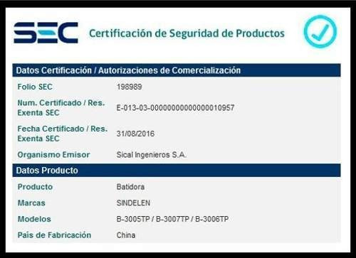Imagen 5 de 8 de Batidora 5 Velocidades B-3005tp Silver 300w Sindelen - Iken