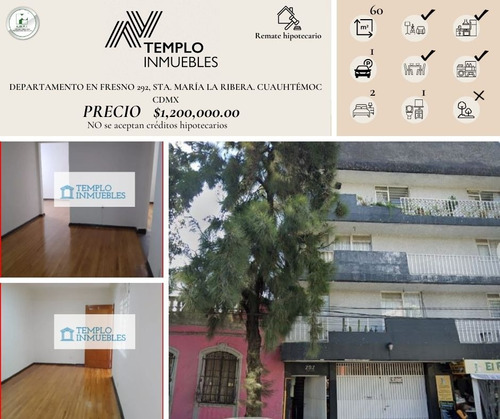 Departamento En Venta En Fresno 292, Sta María La Ribera. Cuauhtémoc Cdmx