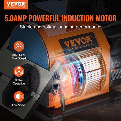 Vevor Professional Briter Sander, Lijadora De Disco De 8 Y 4