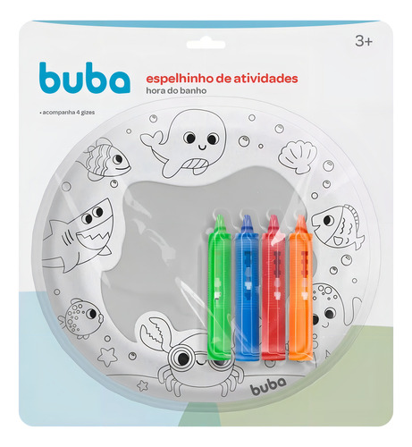 Espelho Hora Do Banho Aprender Brincando Risque Apague Buba