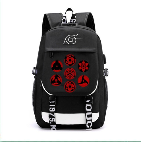 Mochila Casual Anime Naruto Logo Familia Moda