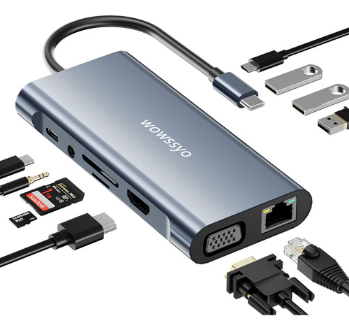 Adaptador Hub Usb C Multipuerto Usb Tipo C Docking Station