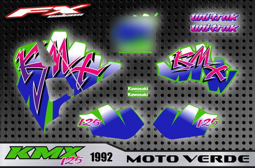 Calcos Opcionales Kawasaki Kmx 125 1992 Fxcalcos2