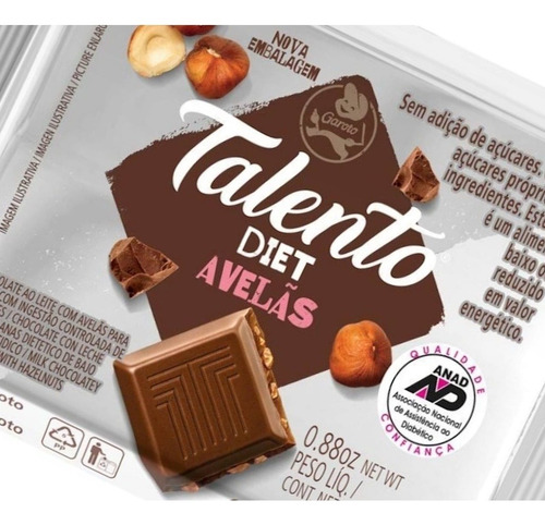 Chocolate Talento Diet 15un Garoto 1cx