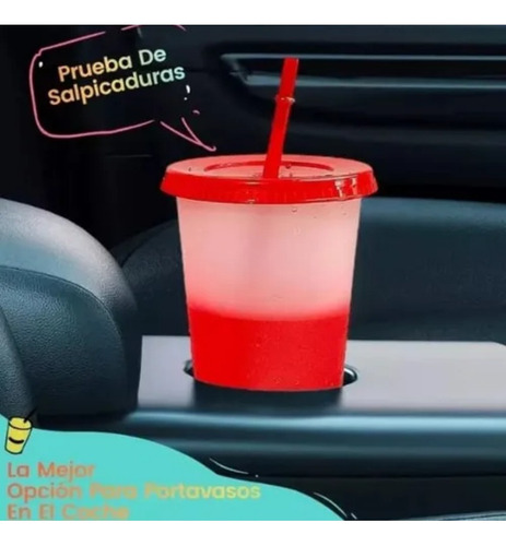 10 Vasos Mágicos 700ml Cambian Color Con Tapa Y Popote,dh