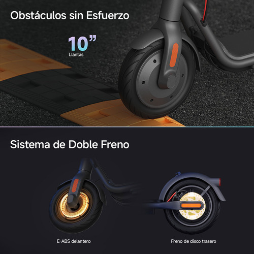 Scooter Eléctrico Navee V40i 25km/h 40km Patín Plegable Color Negro