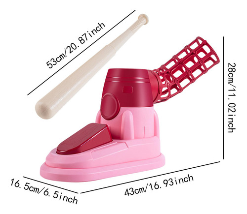 Baseball Pitching Machine Baseball Practice Pedal Vermelho