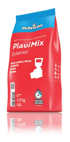 Imagen 3 de 6 de Plavimix Exterior Plavicon 1,25k Repara Grieta 15 Minutos Mm