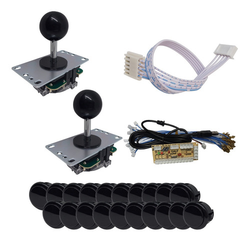 Kit Arcade Palancas Sanwa Jlf Negro