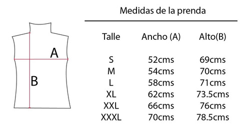 Chaleco Polar - Rigardu - Talles Grandes Especiales