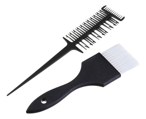 ( Barber Hair Color Dye Brush Comb Set Highlight Lowlights