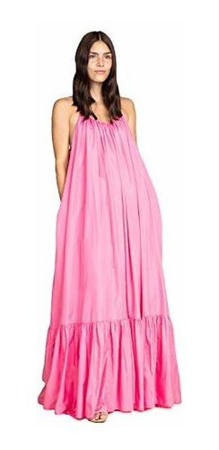 Tov Elegance Maxi Vestido Rideau Fluido Con Tirantes Finos