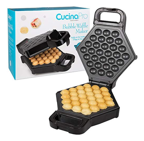 Waffle Maker Con Burbujas: Plancha Eléctrica Antiadherente P