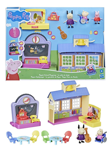 Peppa Pig 15 Figuras Oveja Escuela Sonidos Escenario Hasbro