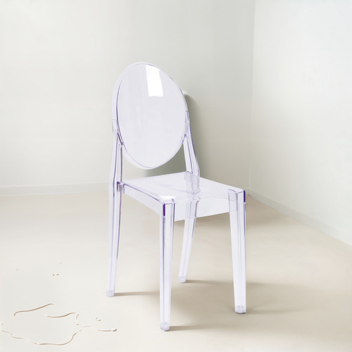 Flash Furniture Silla Apilable Cristalina Transparente