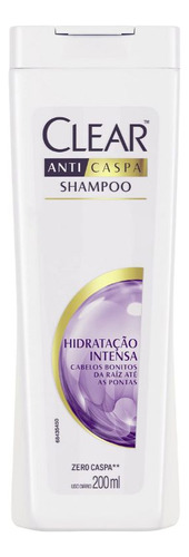 Shampoo Clear 200ml Hidrataçao Intensa