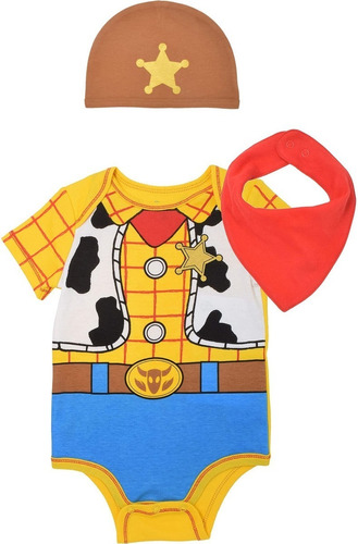 Disney Pixar Toy Story Baby Boys Woody Disfraz Body & Gorro 