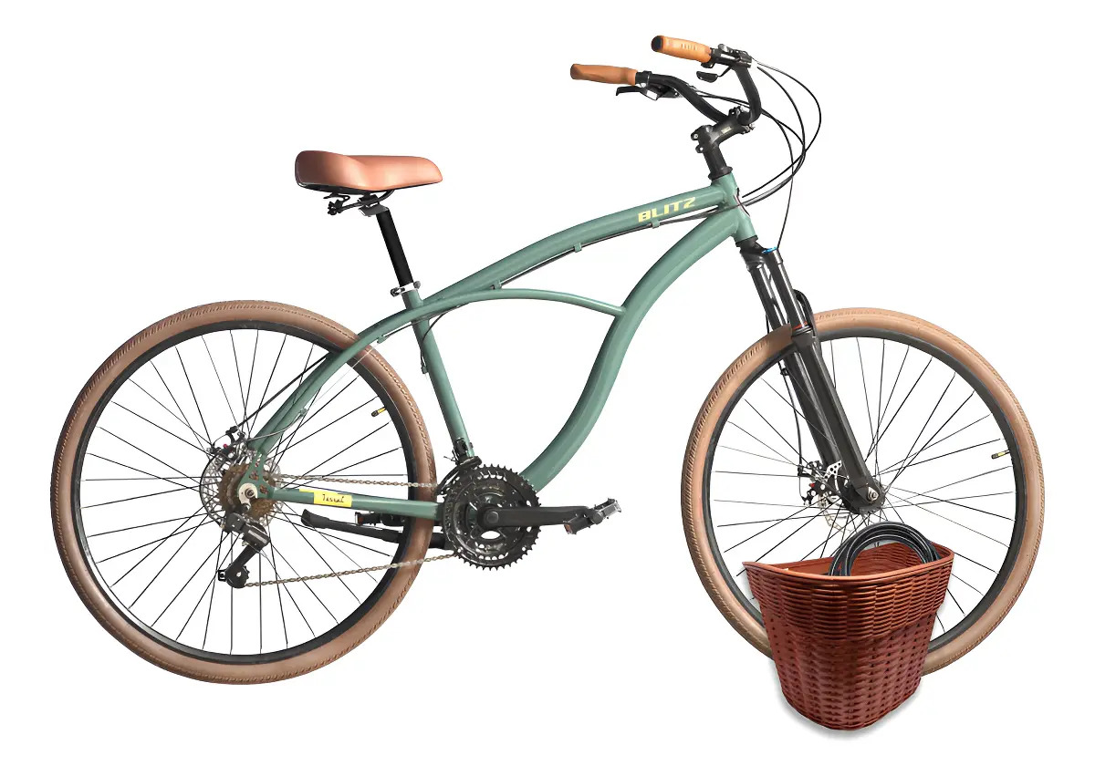 Bike Blitz Terral 29 Beach Cruiser 21v + Acessórios Cor Verde Oliva Tamanho Do Quadro 18