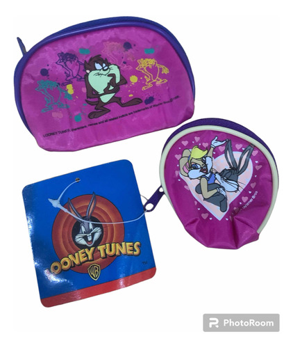 Lote De 2 Monederos Looney Tunes Warner Bros 90s