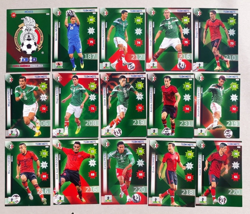 15 Cartas México/ Copa América Chile 2015/ $7.000× Todas