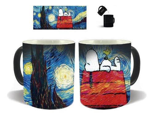 Taza Magica 11oz Van Gogh Snoopy