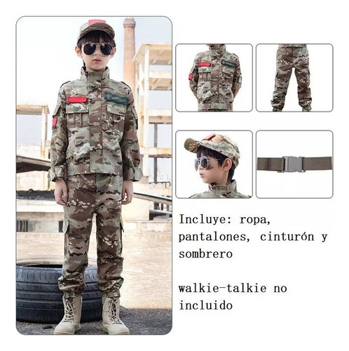 Traje De Rana Con Uniforme Militar De Camuflaje Para Niños