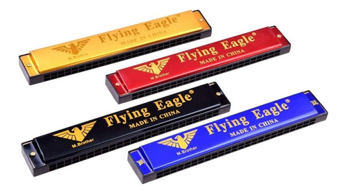 Instrumento Armonica De Metal Infantil - Flying Eagle Color Azul