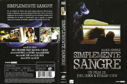 Simplemente Sangre Dvd Blood Simple Joel Coen John Getz 1984