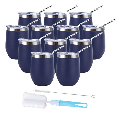 15 Colores Mezclados 12 Oz Tazas Aislantes De Acero Inoxidab Azul Oscuro Corazones