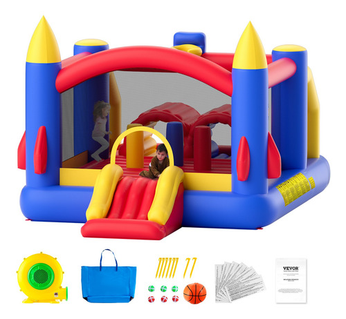 Trampolín Brincolín Inflable Niños 4 X 2.4 Mts Msi
