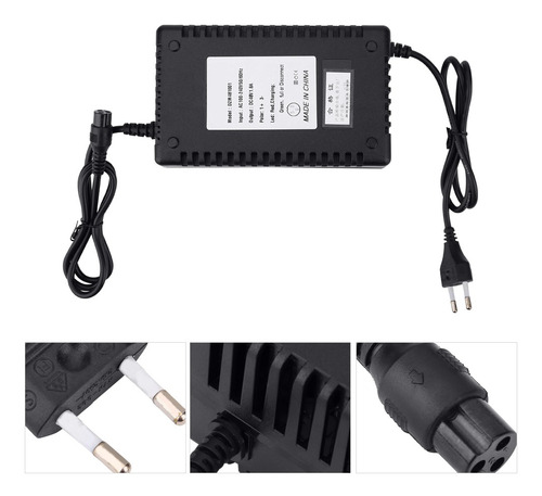 Universal 36v 48v Cargador De Batería Adaptador Negro Para E