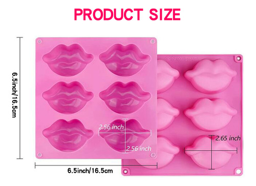 Molde De Labios Calientes Para Hornear Tartas, 6 Unidades, P