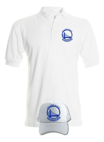 Camiseta Tipo Polo Golden State W Obsequio Gorra Serie White