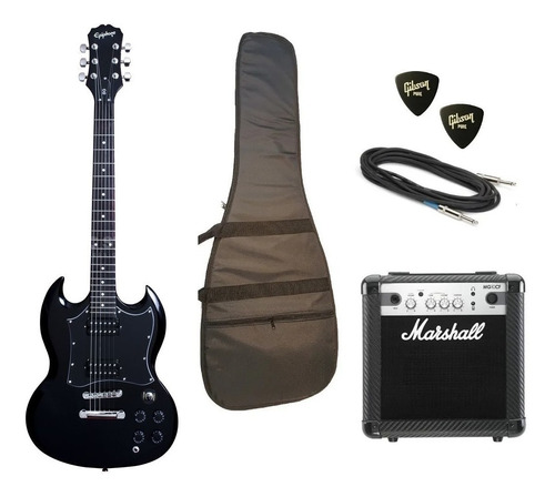 Guitarra EpiPhone Sg310 + Ampli Marshall + Pua Gibson + Acce