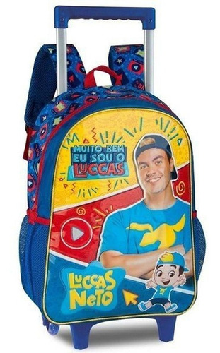 Mochila De Rodinhas Infantil Luccas Neto - Clio