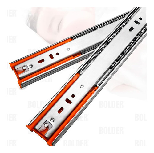 Corredera Extensión Dual Push Open Cierre Suave 50cm 2pz