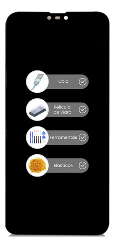 Frontal Tela Display Touch Zenfone Max Shot Zb634kl + Cor Preto