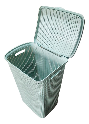 Práctico Y Elegante Cesto Ropa Tejido 60 Litros
