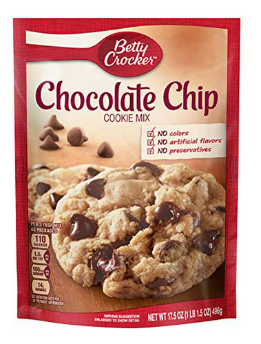Betty Crocker Chocolate Chip Cookie Mix 17.5 Oz (paquete De 