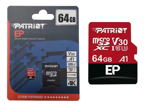 Adaptador de cartão de memória Micro SD Patriot Lx Series 64gb