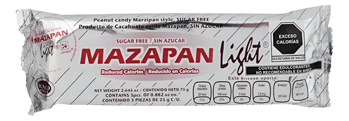 7 Pza Mazapán Light Cerezo 3 Piezas De 25 G Cada Uno