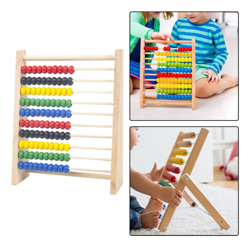 Juguete Educativo Abacus Con 100 Cuentas De S Color Madera
