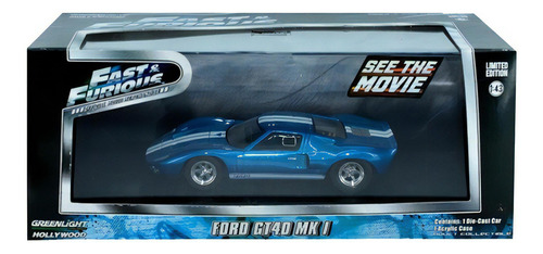 Ford Gt40 Mk 1 Mia Rápido Furioso Greenlight 1/43