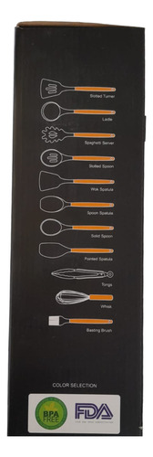 Set 11 Utensillos De Cocina Antiadherentes De Silicona