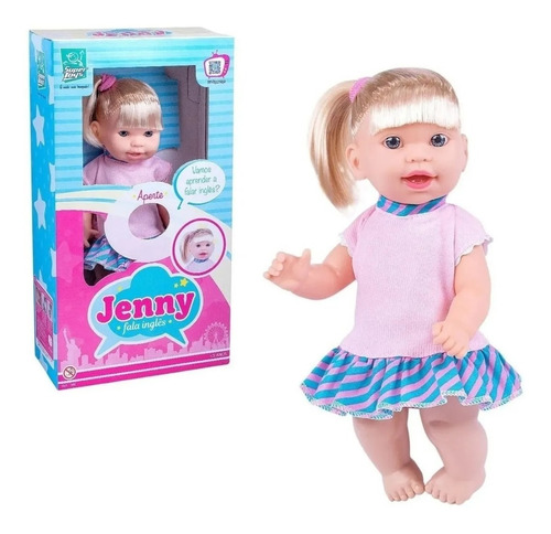 Boneca Educativa Jenny Fala E Ensina Inglês Super Toys