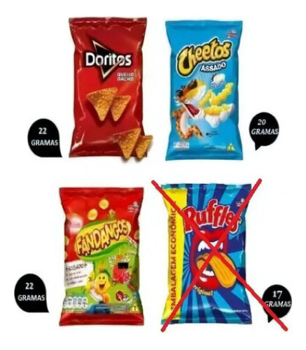 Elma Chips  Ruffles+doritos+cheetos+fandangos Caixa C/120un