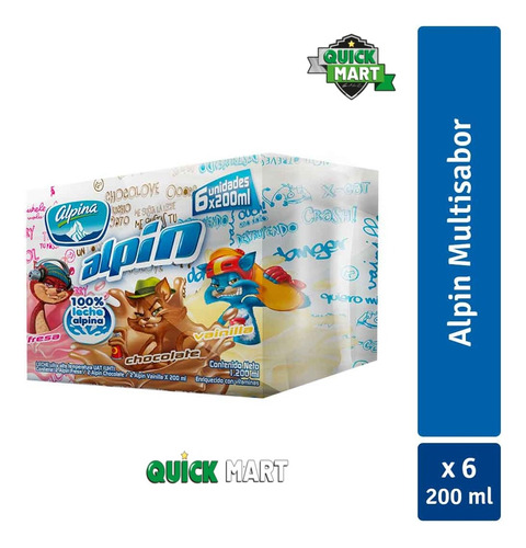 Leche Alpin Surtida 6 Und 200 G - mL a $19