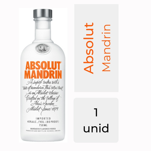 Absolut Vodka Mandarina Mandrin 750 Ml Mp Drinks